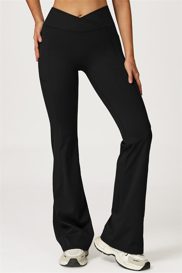 Conjunto de 2 piezas de top corto Glacier y leggings con pernera acampanada