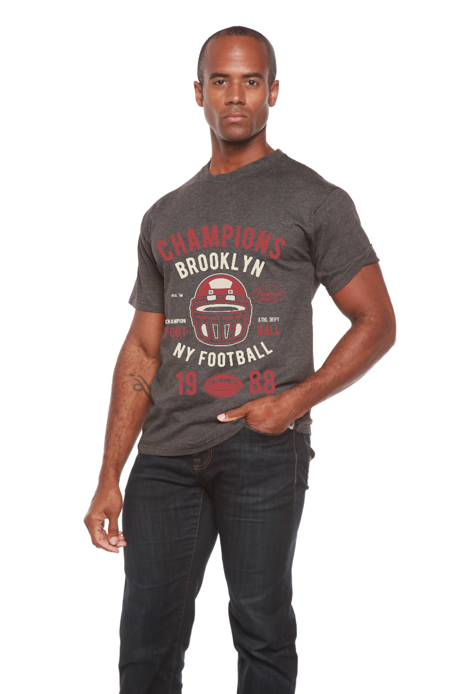Camiseta gráfica de manga corta Champion Brooklyn para hombre de bambú viscosa/algodón orgánico
