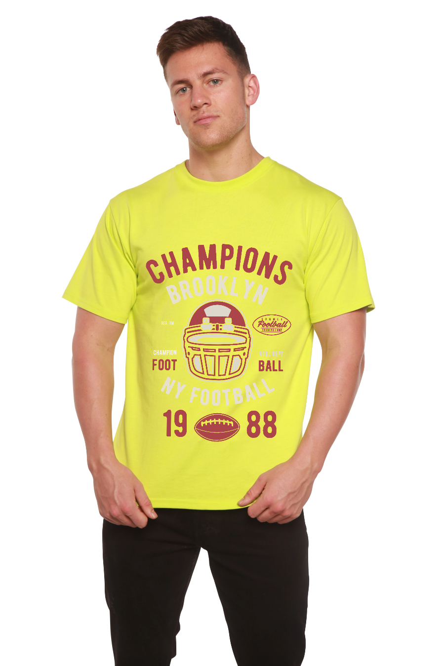 Camiseta gráfica de manga corta Champion Brooklyn para hombre de bambú viscosa/algodón orgánico