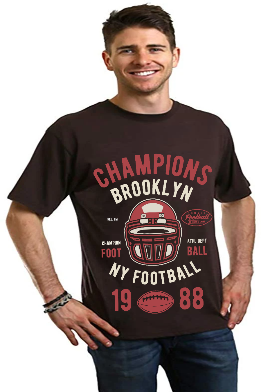 Camiseta gráfica de manga corta Champion Brooklyn para hombre de bambú viscosa/algodón orgánico