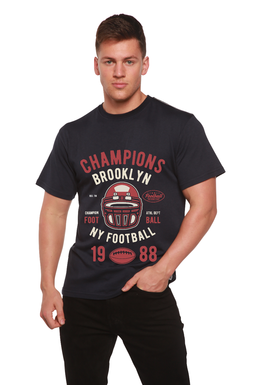 Camiseta gráfica de manga corta Champion Brooklyn para hombre de bambú viscosa/algodón orgánico
