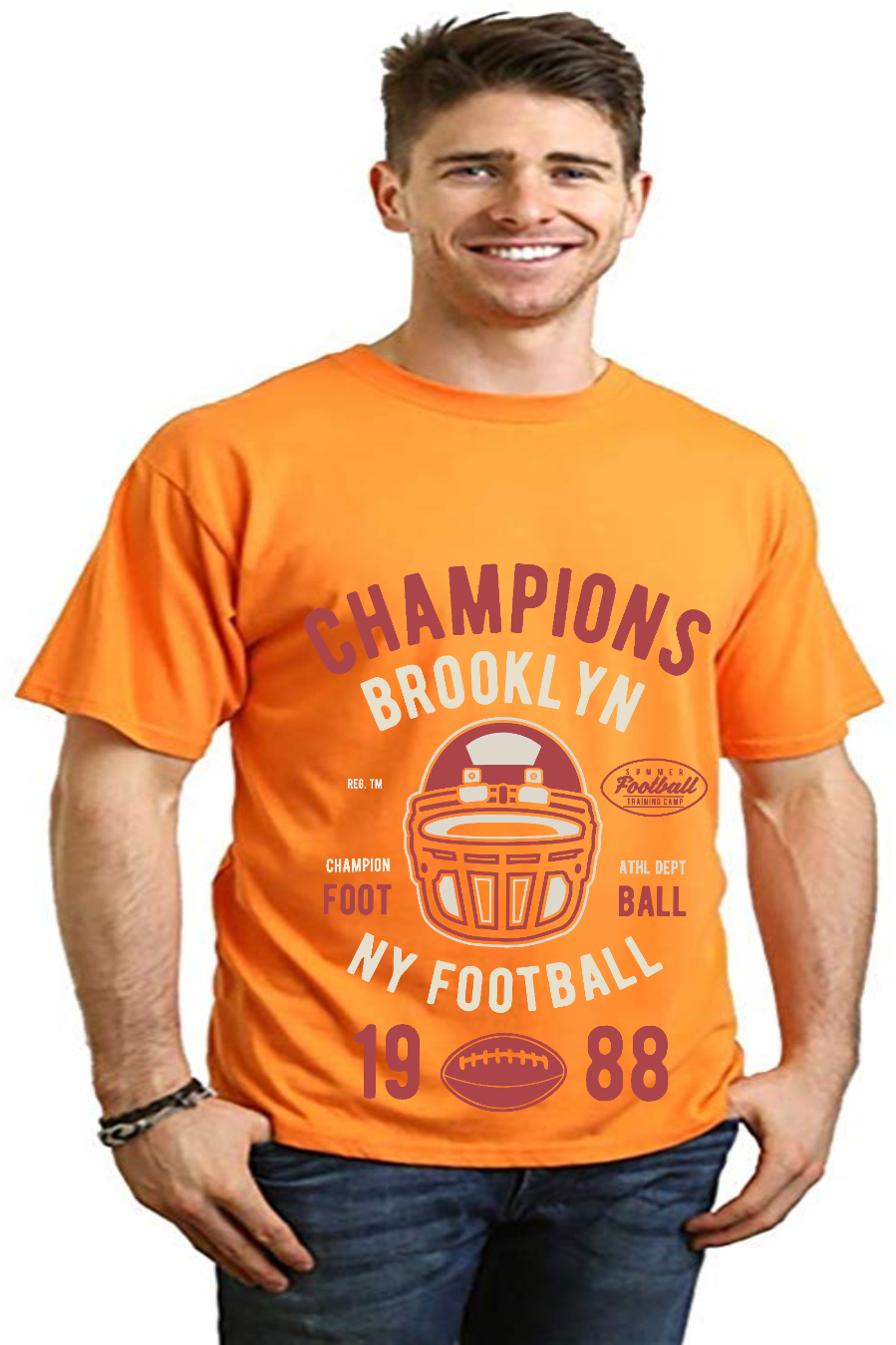 Camiseta gráfica de manga corta Champion Brooklyn para hombre de bambú viscosa/algodón orgánico