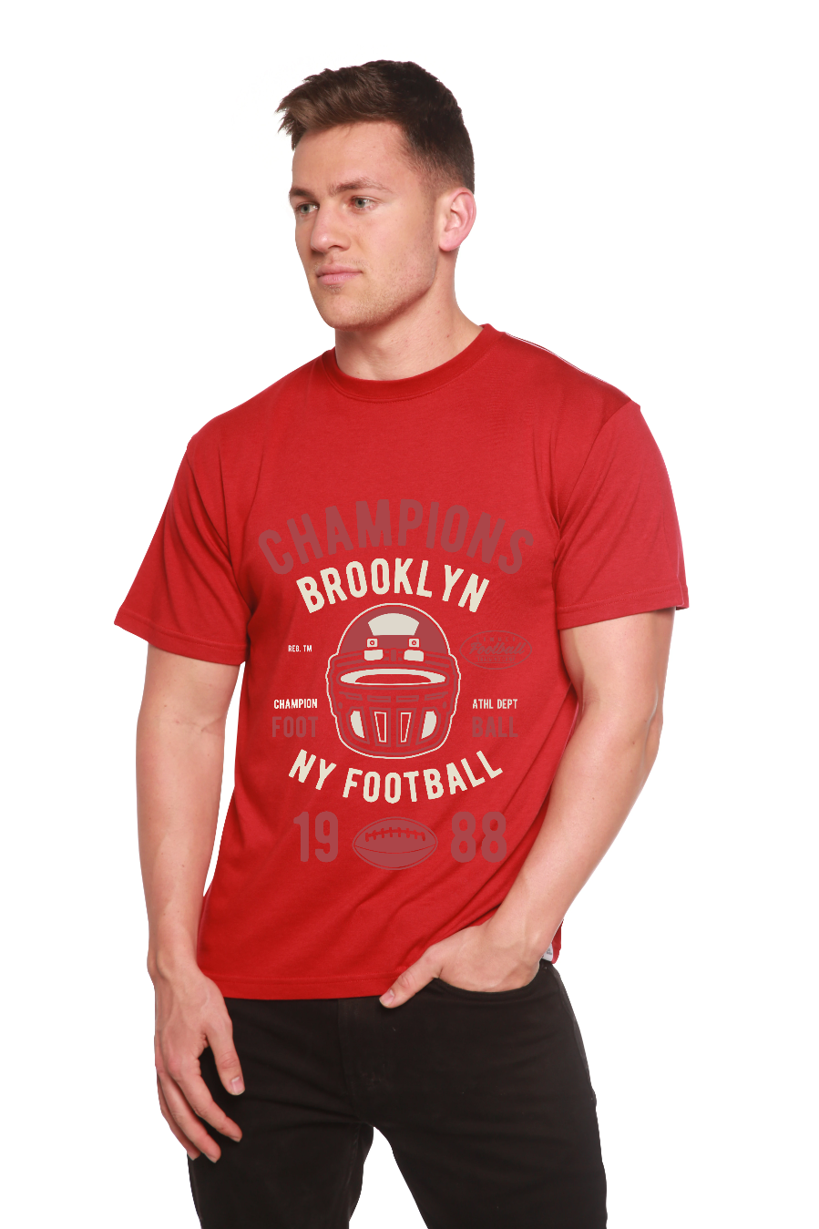 Camiseta gráfica de manga corta Champion Brooklyn para hombre de bambú viscosa/algodón orgánico