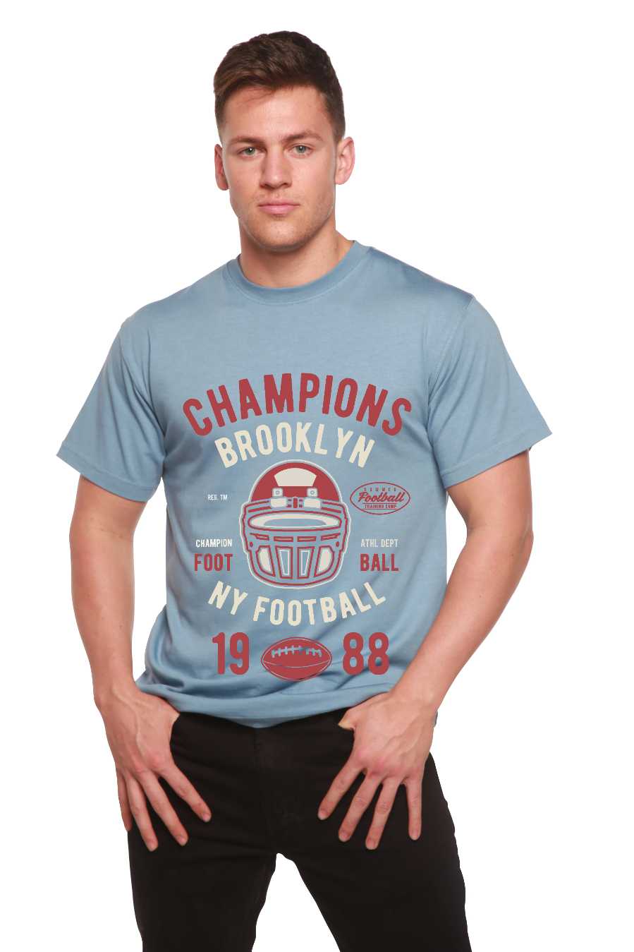 Camiseta gráfica de manga corta Champion Brooklyn para hombre de bambú viscosa/algodón orgánico
