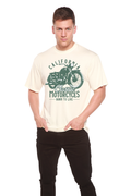Camiseta gráfica de manga corta para hombre "Classic Motorcycles" de viscosa de bambú/algodón orgánico