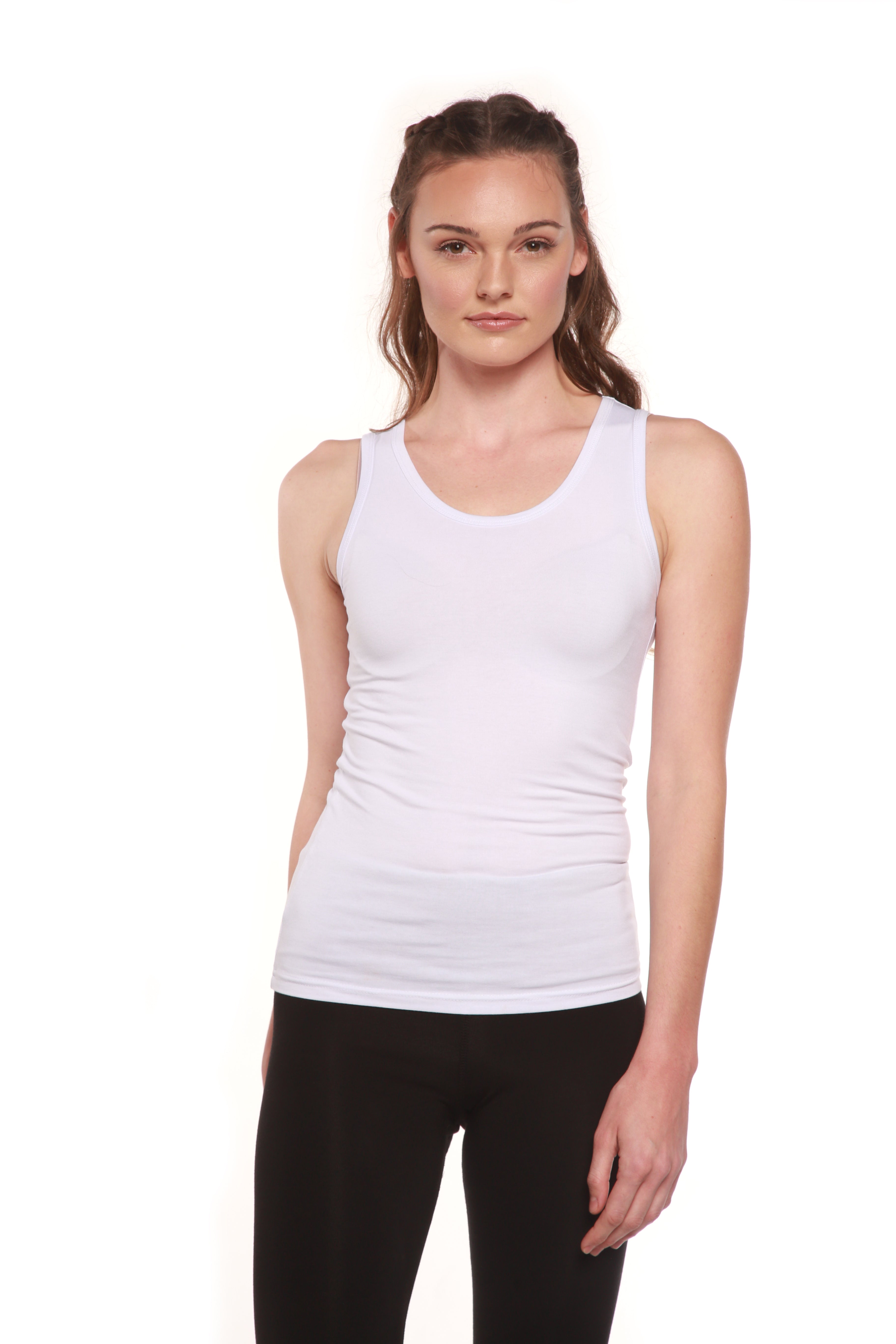 Camiseta sin mangas de viscosa de bambú y algodón orgánico para mujer (Liquidación)