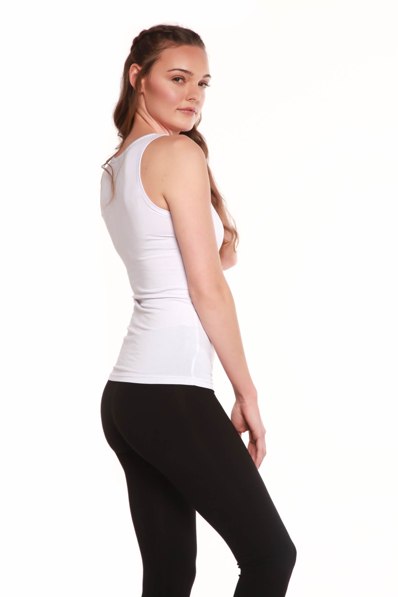 Camiseta sin mangas de viscosa de bambú y algodón orgánico para mujer (Liquidación)
