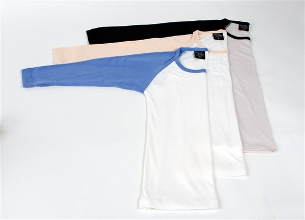 Liquidación camiseta de bambú viscosa/Sorona de manga 3/4 para mujer