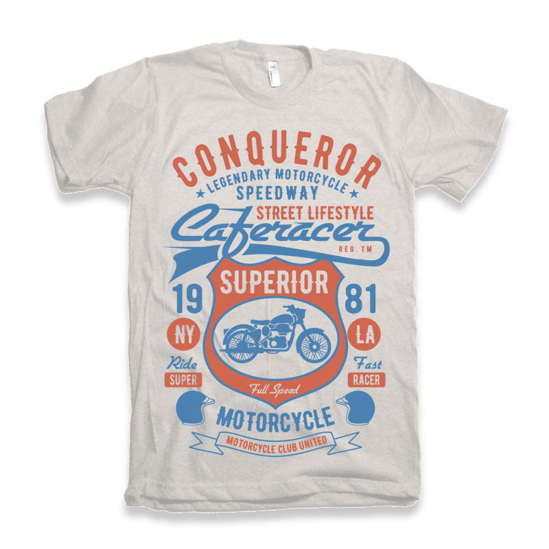 Camiseta gráfica de manga corta para hombre Conqueror Speedway de viscosa de bambú/algodón orgánico