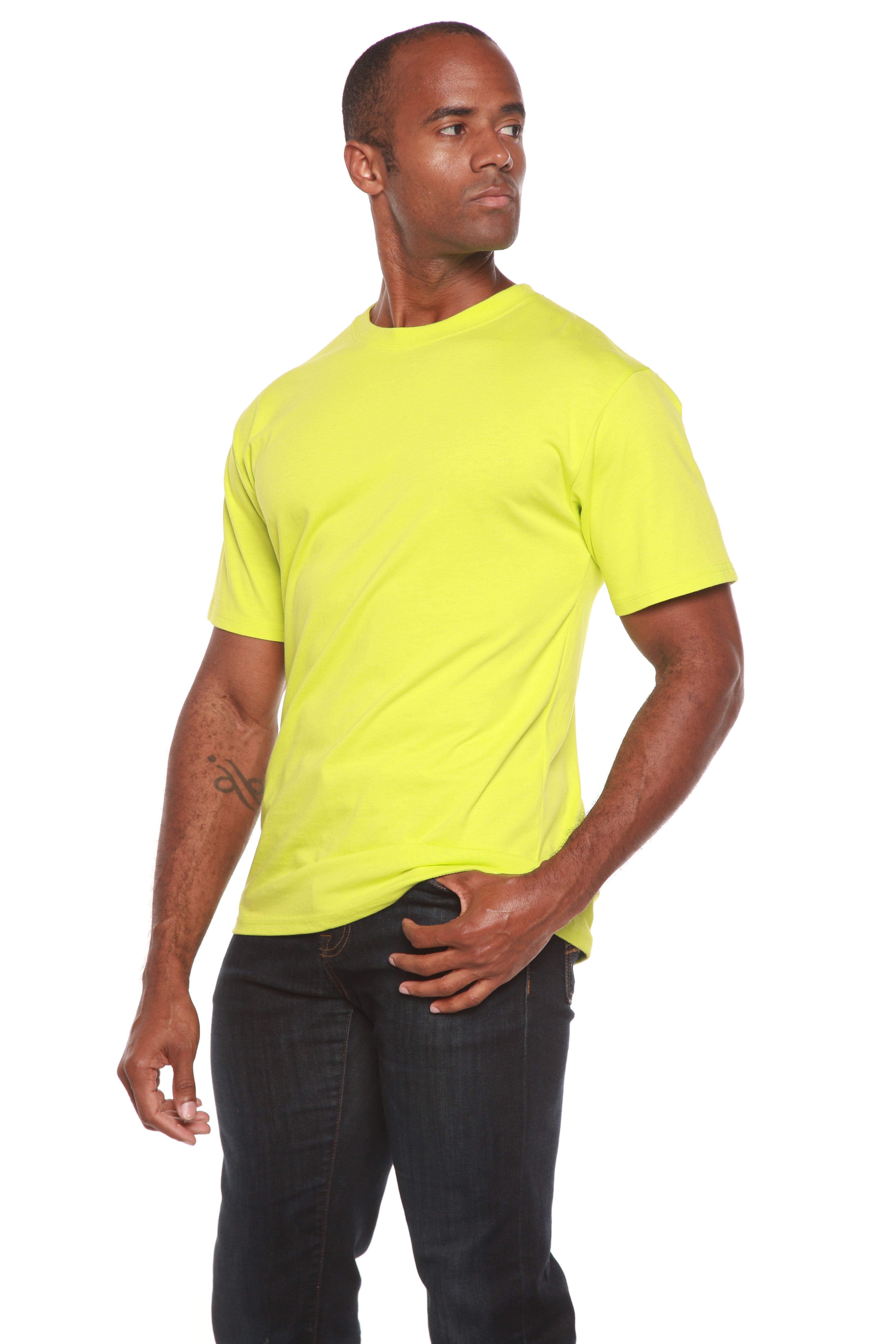 Camiseta de manga corta de viscosa de bambú y algodón orgánico personalizada para hombre