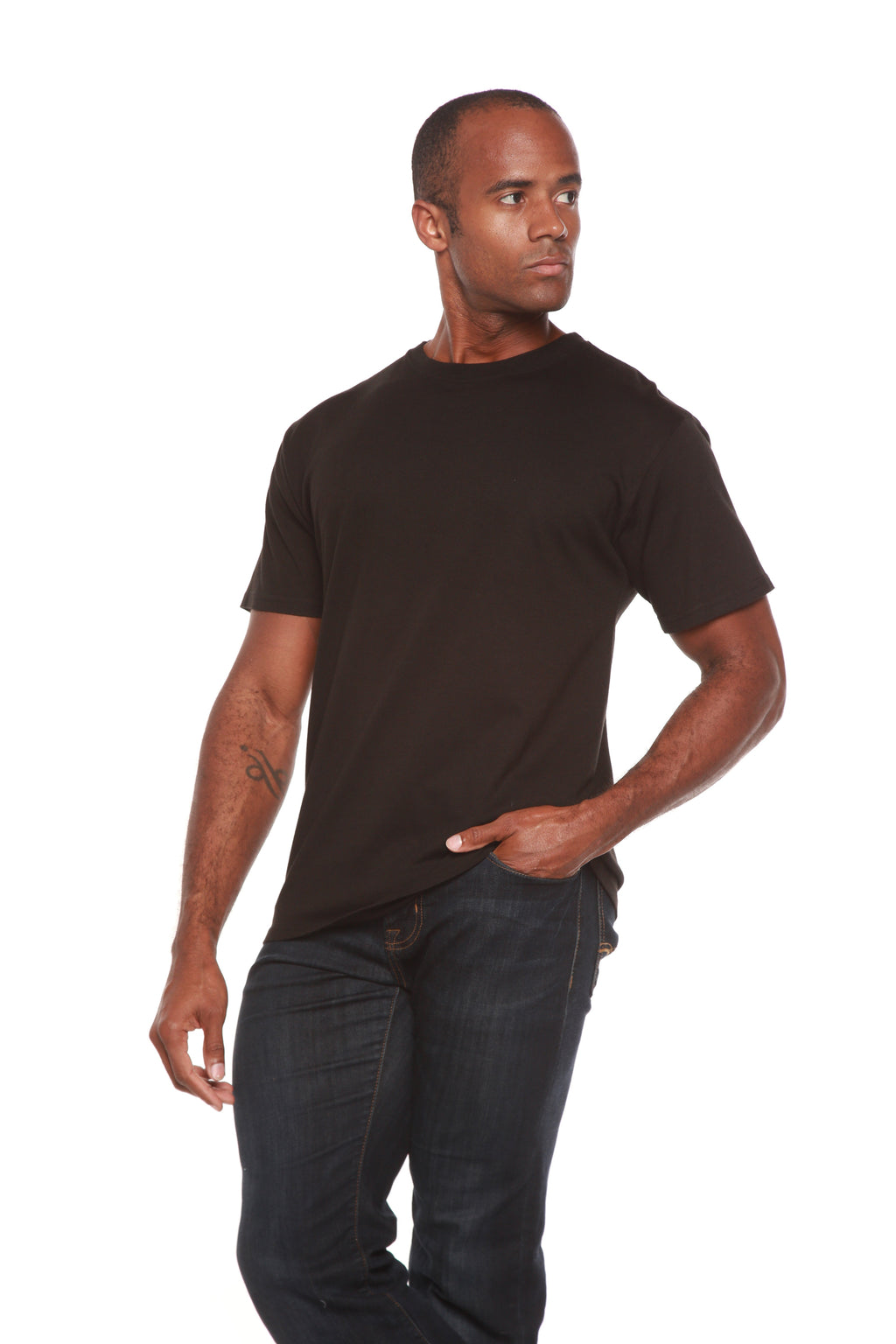 Camiseta de manga corta de viscosa de bambú y algodón orgánico personalizada para hombre