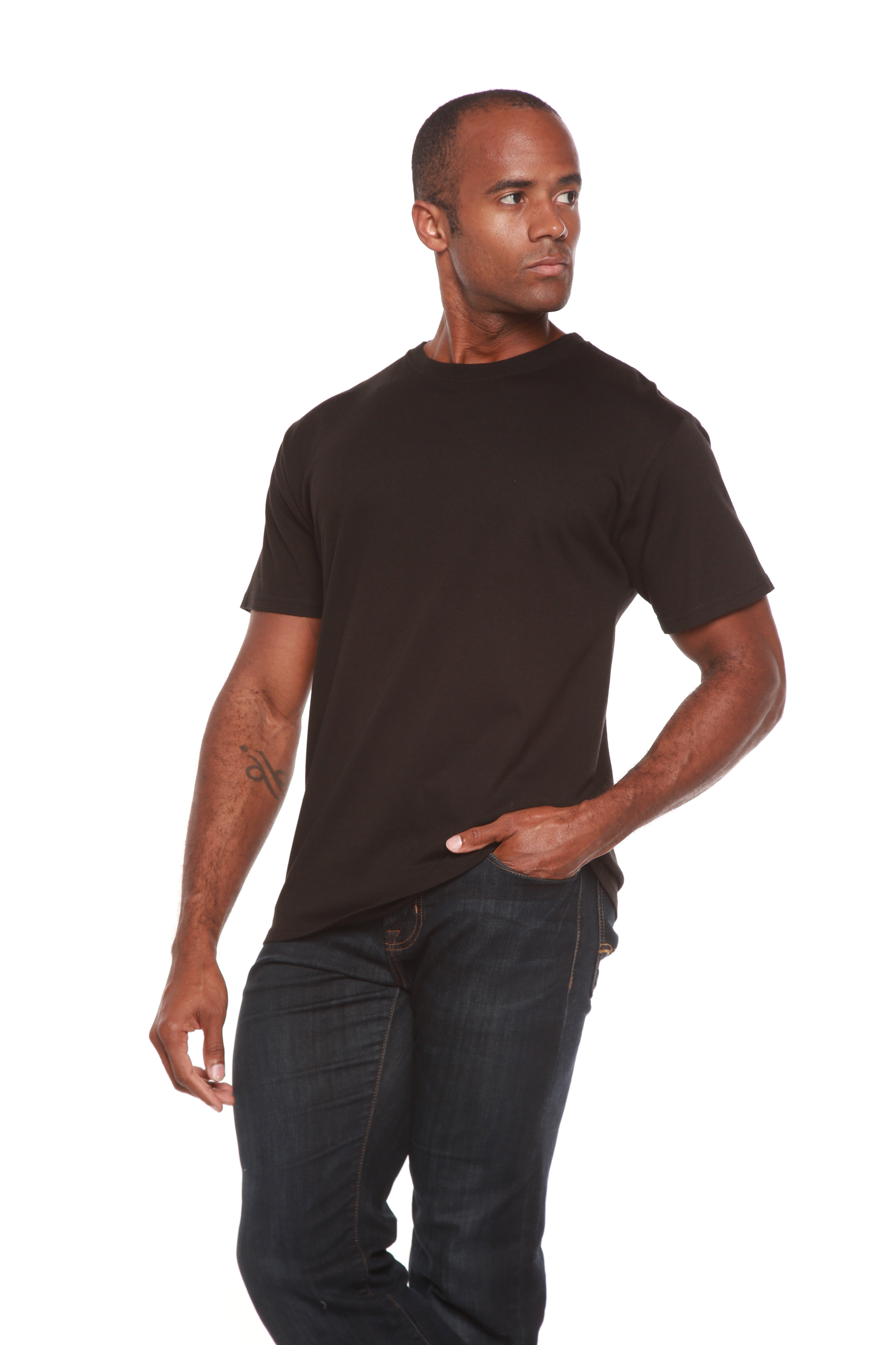 Camiseta de manga corta de viscosa de bambú y algodón orgánico personalizada para hombre