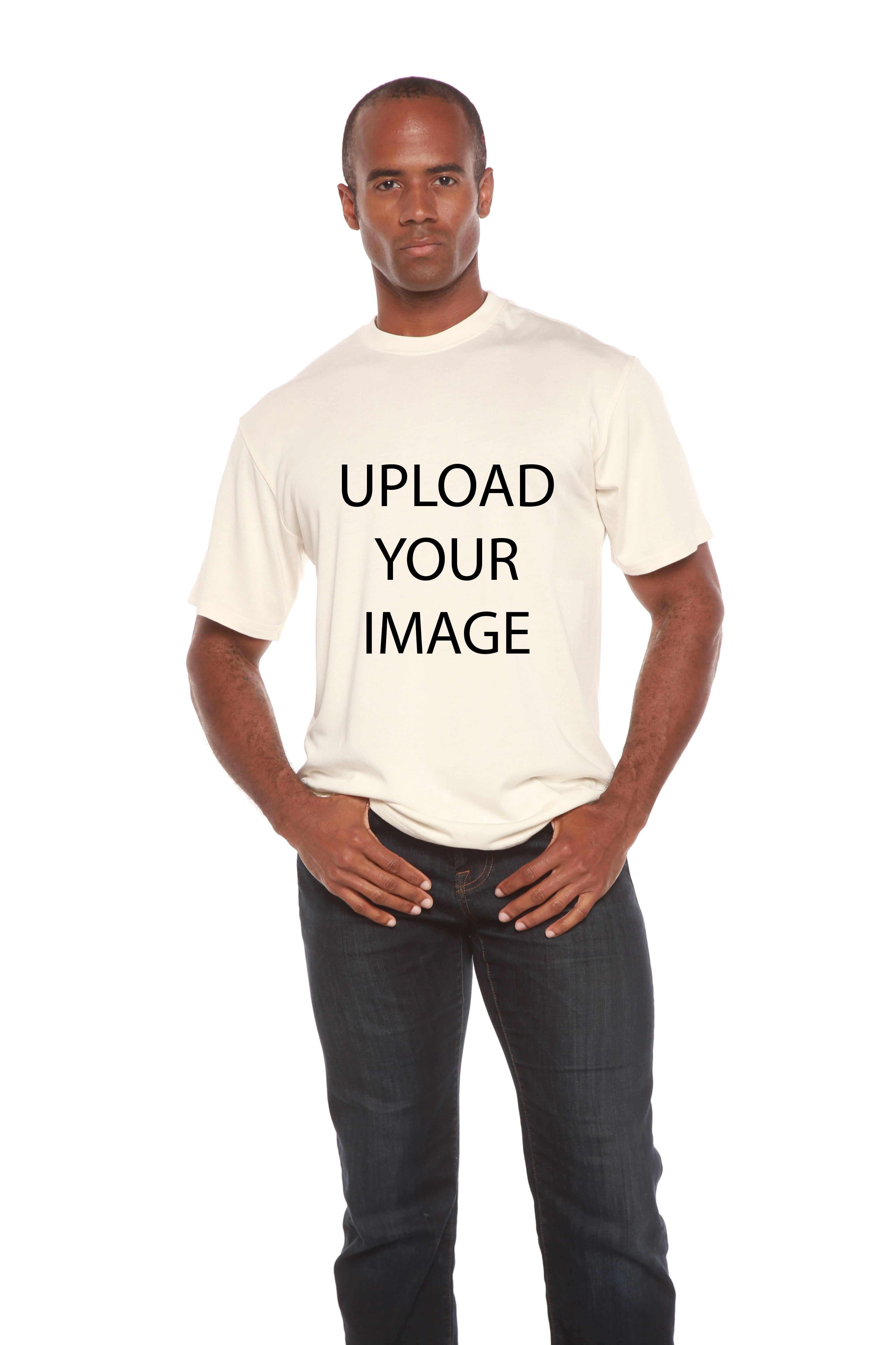 Camiseta de manga corta de viscosa de bambú y algodón orgánico personalizada para hombre