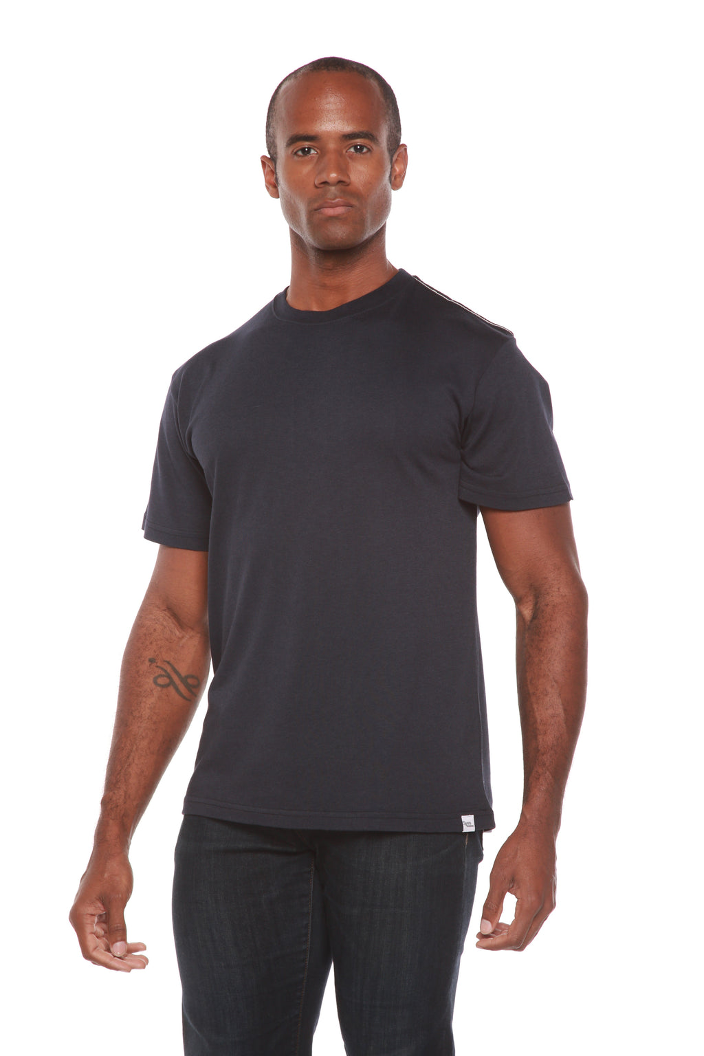 Camiseta de manga corta de viscosa de bambú y algodón orgánico personalizada para hombre