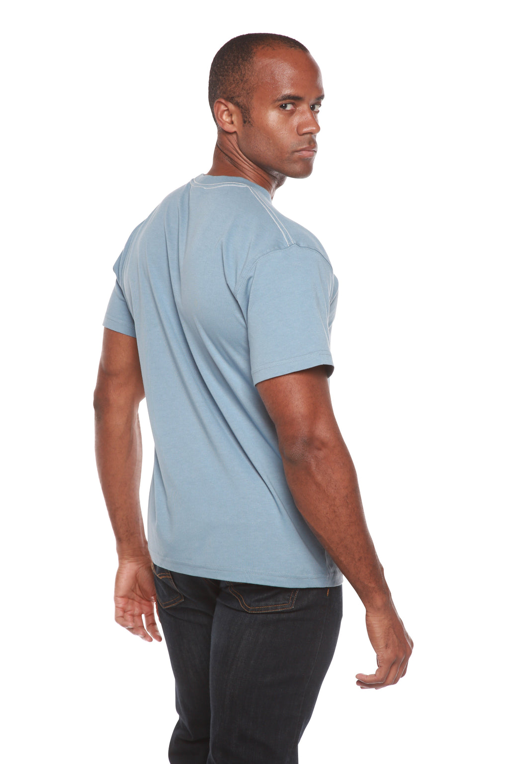 Camiseta de manga corta de viscosa de bambú y algodón orgánico personalizada para hombre