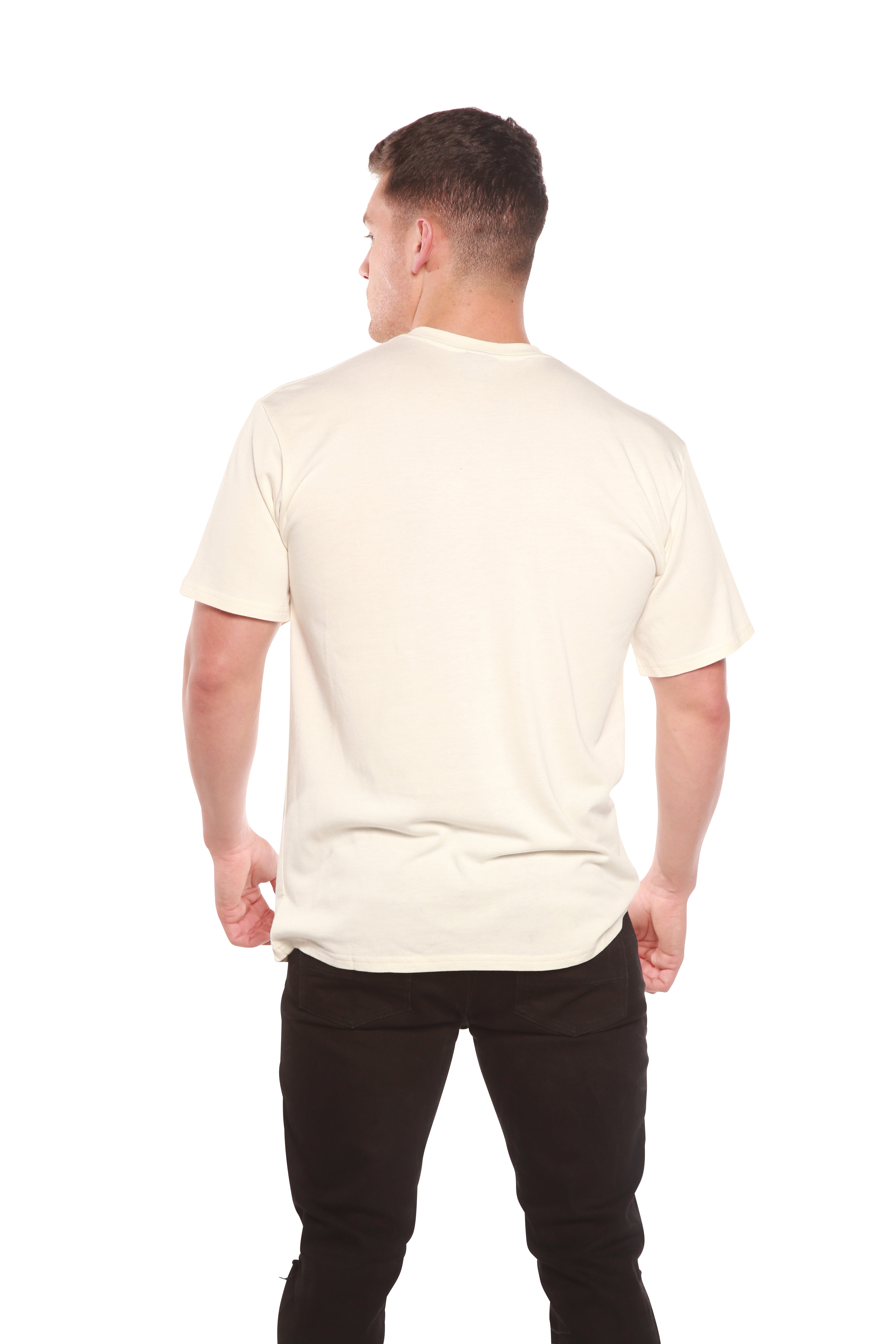 Camiseta de manga corta de viscosa de bambú y algodón orgánico personalizada para hombre
