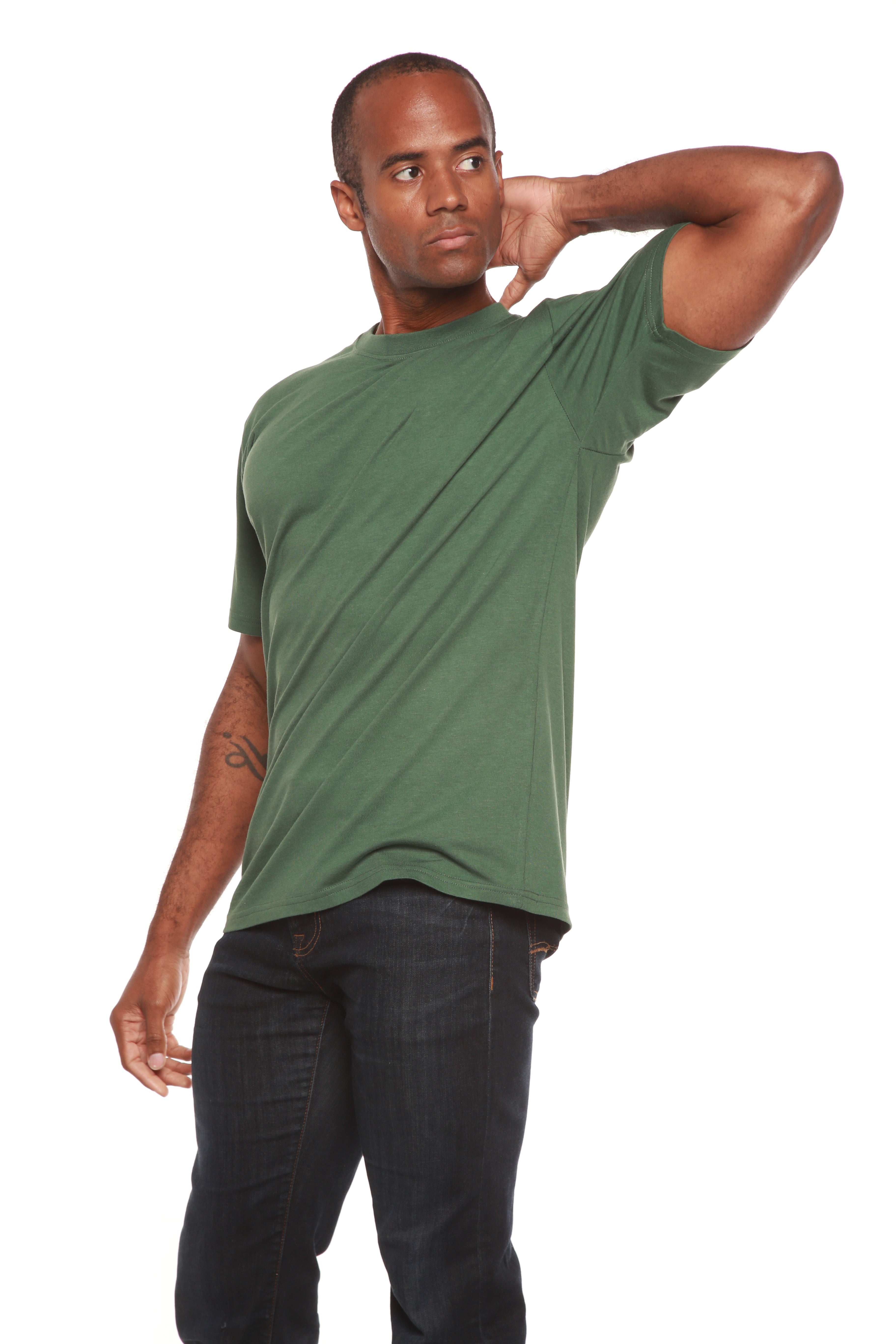 Camiseta de manga corta de viscosa de bambú y algodón orgánico personalizada para hombre