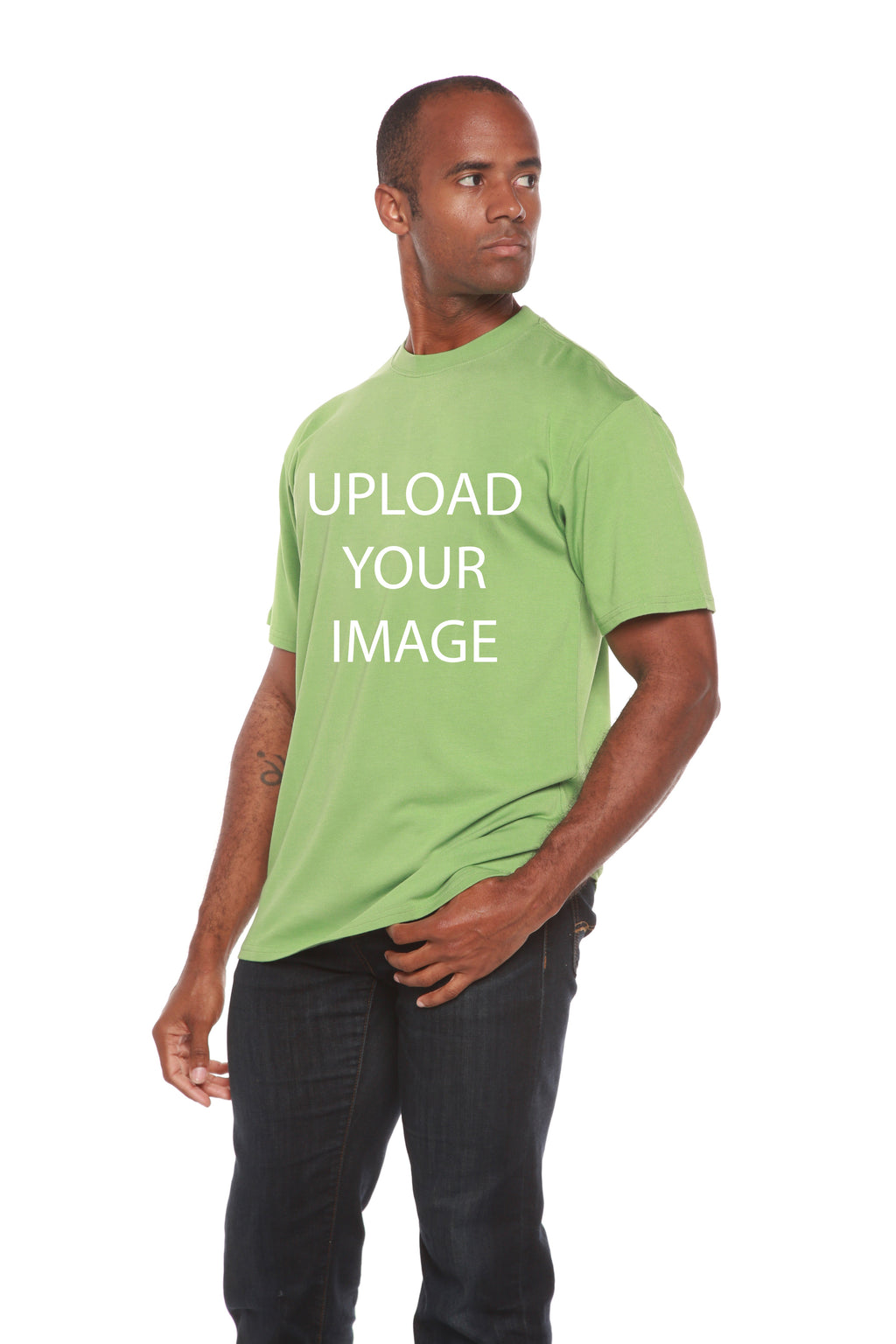 Camiseta de manga corta de viscosa de bambú y algodón orgánico personalizada para hombre
