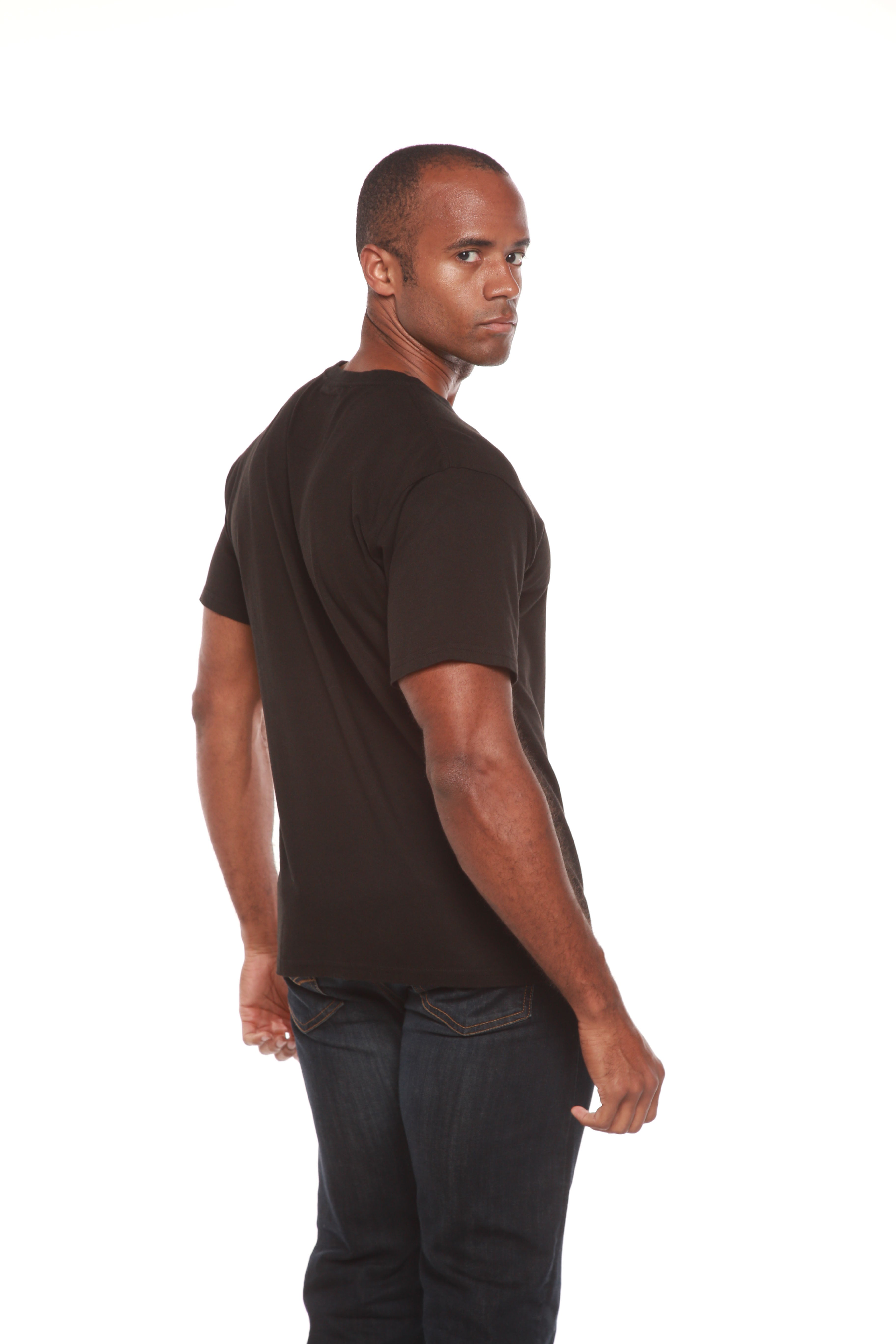 Camiseta de manga corta de viscosa de bambú y algodón orgánico personalizada para hombre