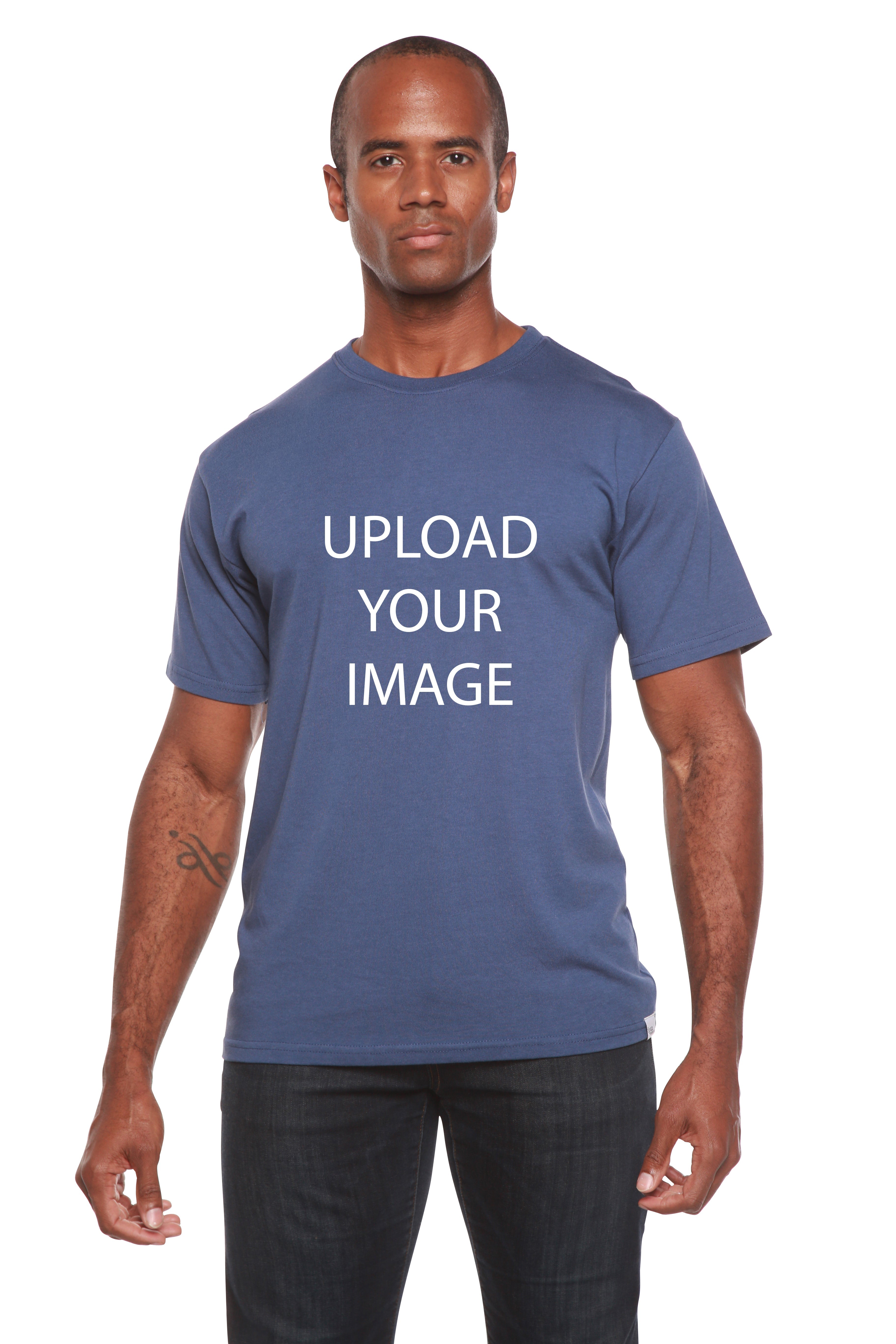 Camiseta de manga corta de viscosa de bambú y algodón orgánico personalizada para hombre