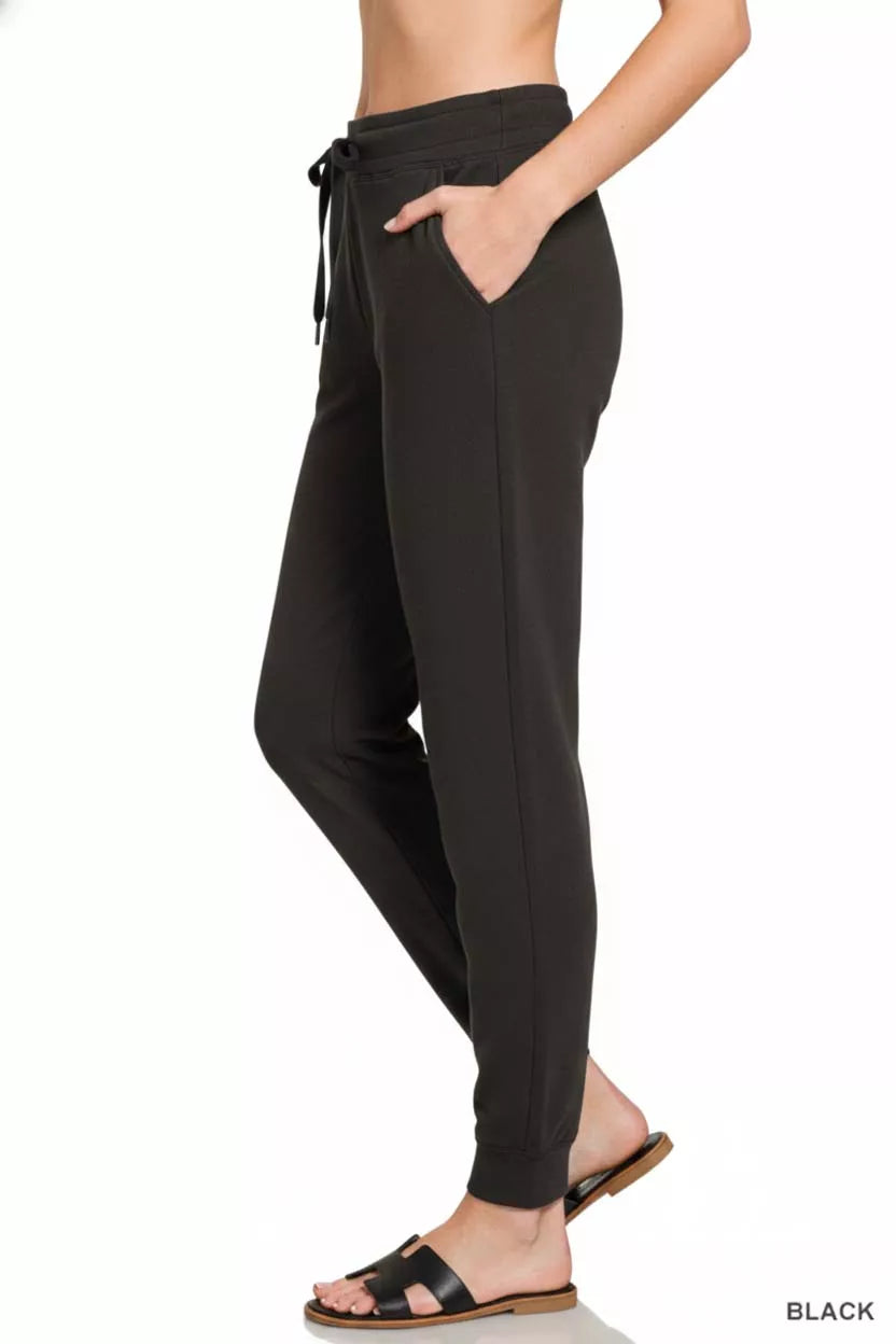 Drawstring Scuba Joggers with Pockets