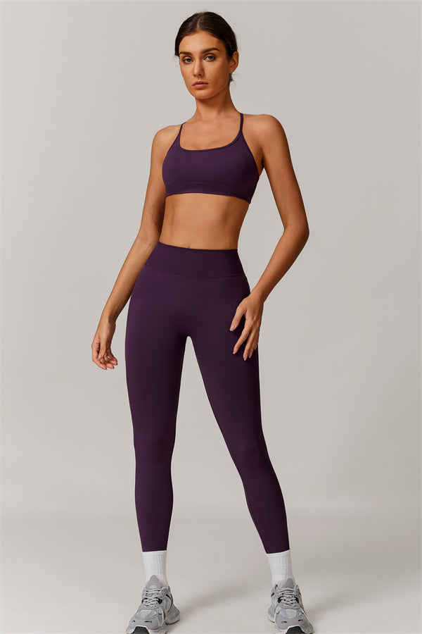 Conjunto de 2 piezas de sujetador deportivo y leggings Nova Luxe