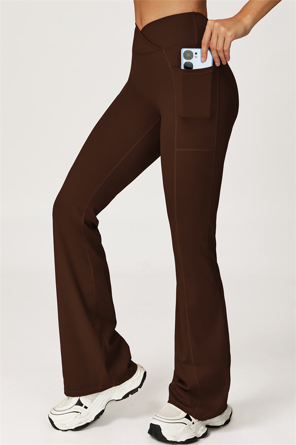 Conjunto de 2 piezas de top corto Glacier y leggings con pernera acampanada