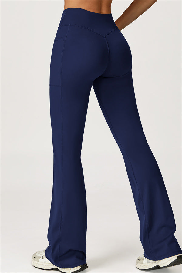 Conjunto de 2 piezas de top corto Glacier y leggings con pernera acampanada