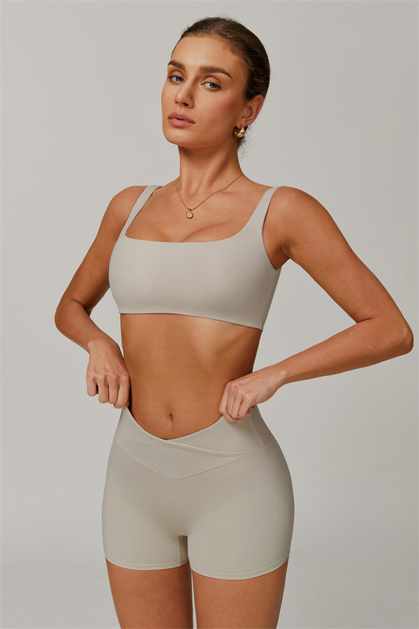 Conjunto de 2 piezas de sujetador deportivo y pantalón corto Halo
