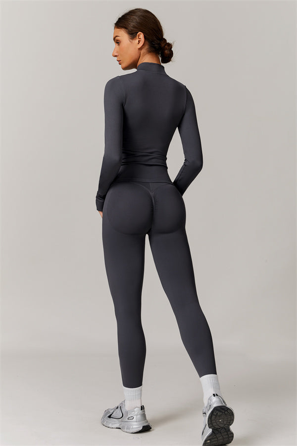 Conjunto de 3 piezas Nova Luxe: chaqueta, sujetador deportivo y leggings
