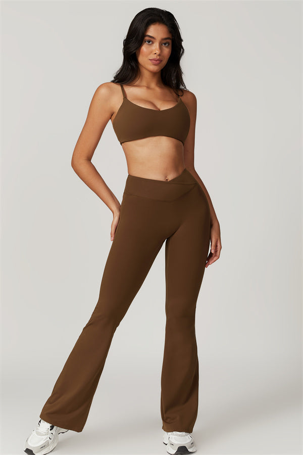 Conjunto de 2 piezas de sujetador deportivo Sophia Flares