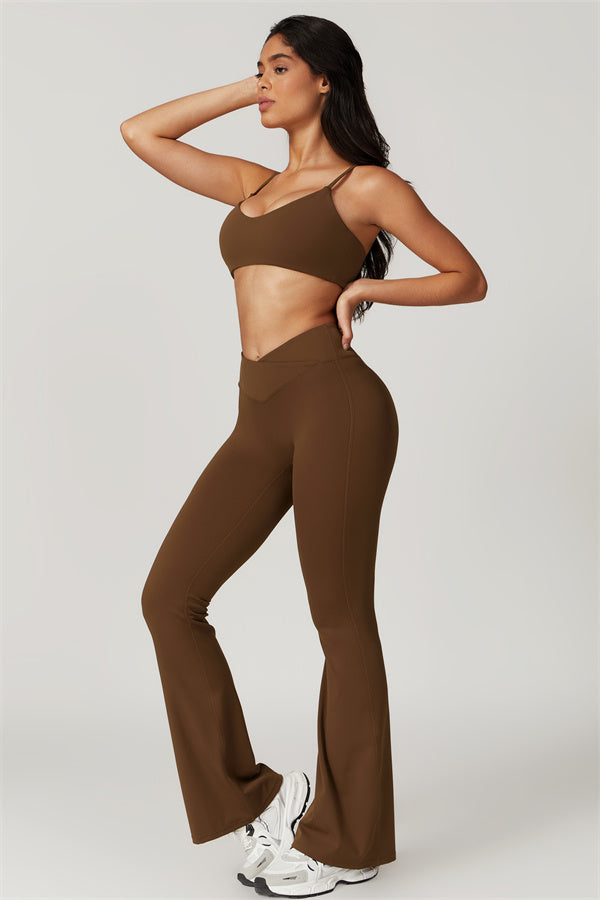 Conjunto de 2 piezas de sujetador deportivo Sophia Flares