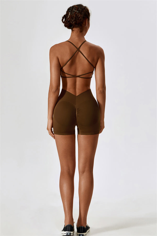 Conjunto de 2 piezas de sujetador deportivo y shorts Nova Luxe