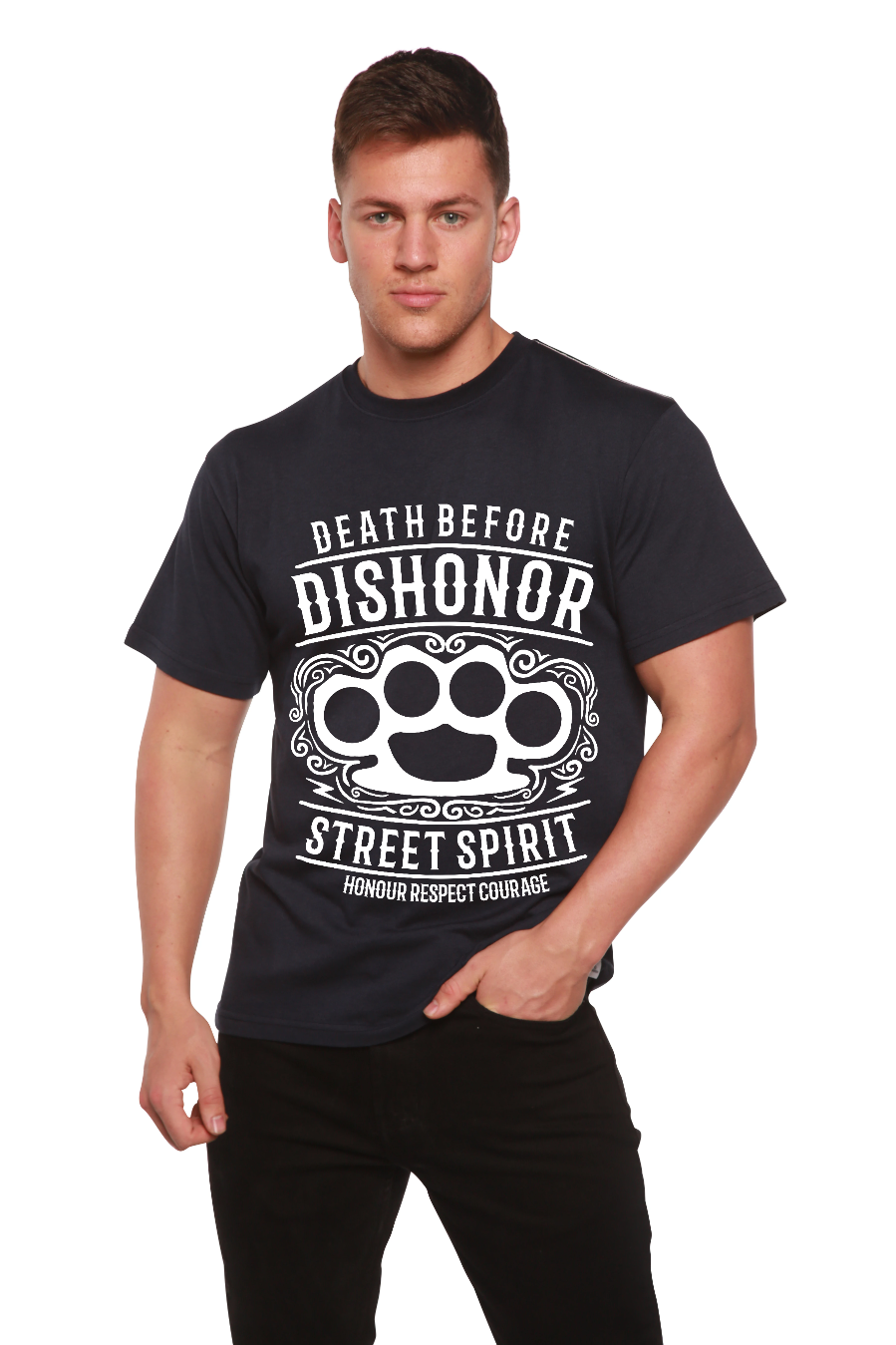 Muerte antes de los hombres Camiseta gráfica de manga corta de viscosa de bambú/algodón orgánico