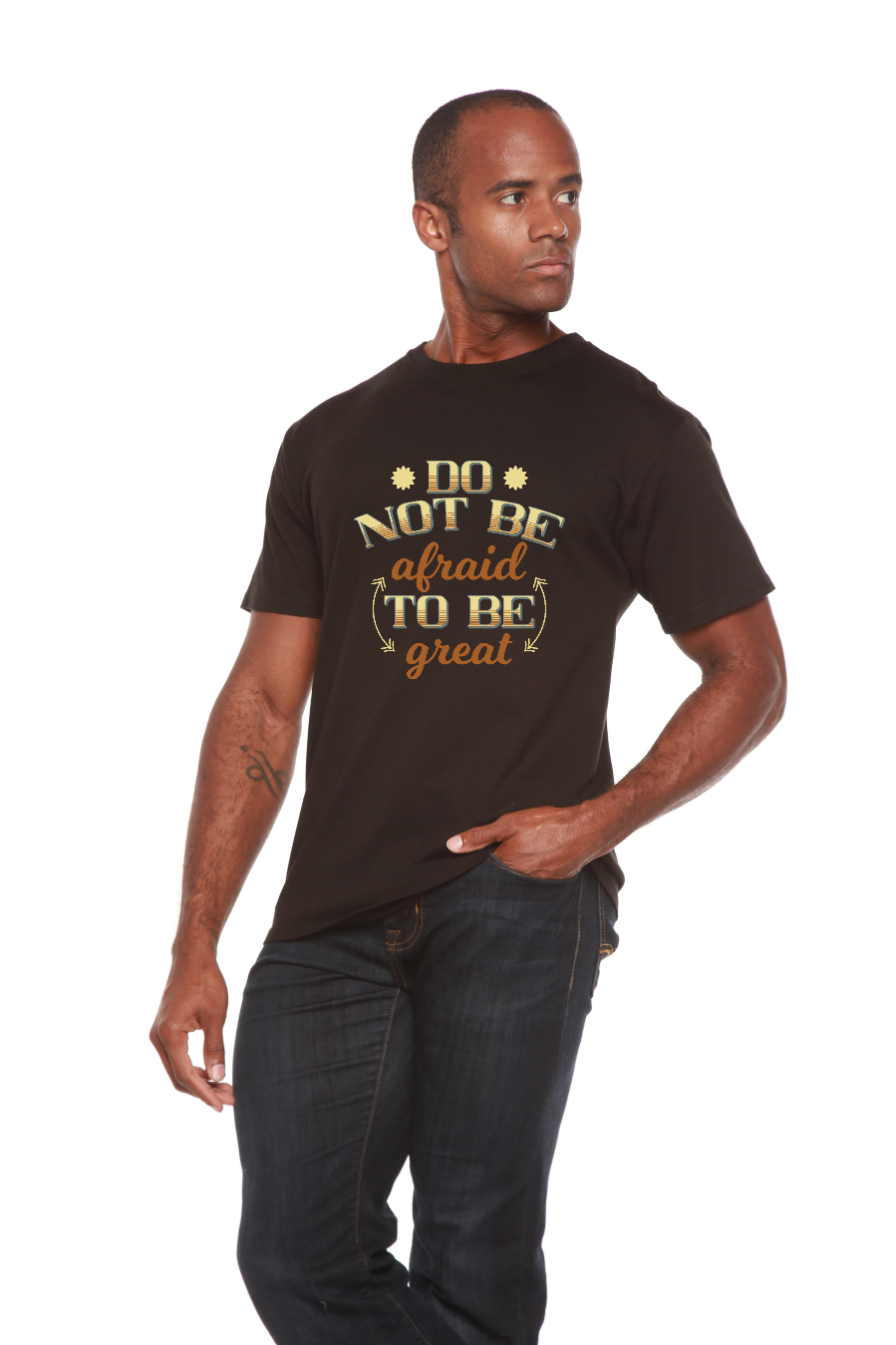 Camiseta gráfica de manga corta de viscosa de bambú/algodón orgánico para hombre Do Not Be To Be