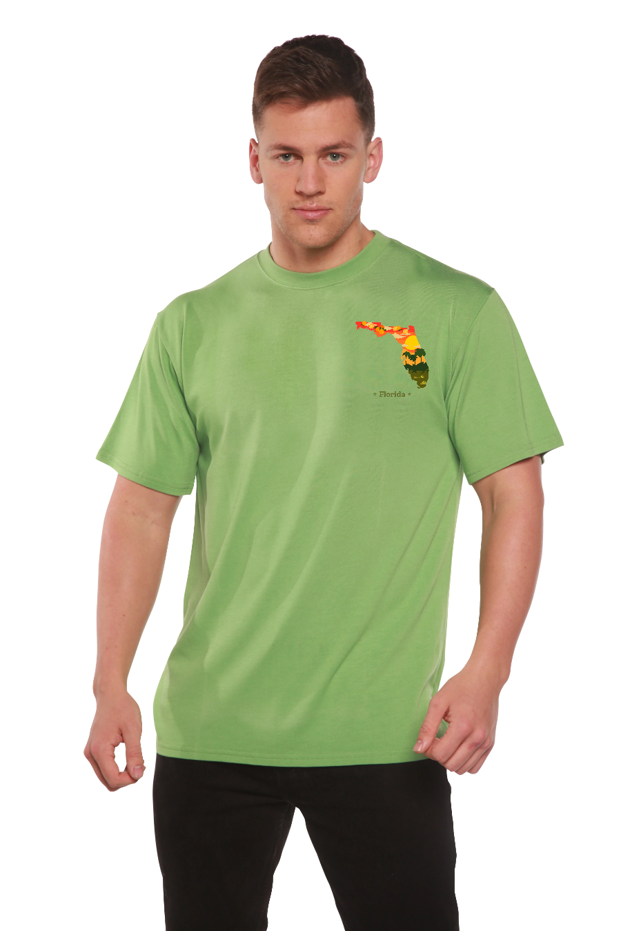 Camiseta gráfica de manga corta de bambú para hombre de Florida