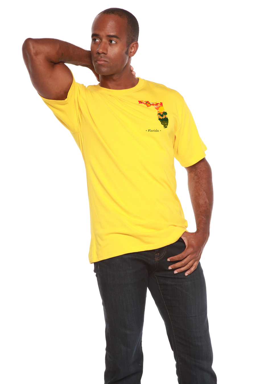 Camiseta gráfica de manga corta de bambú para hombre de Florida