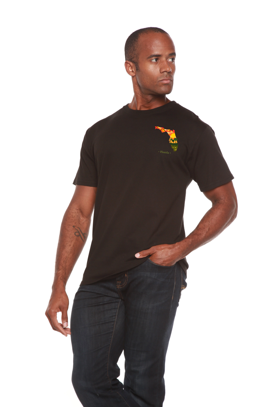 Camiseta gráfica de manga corta de bambú para hombre de Florida