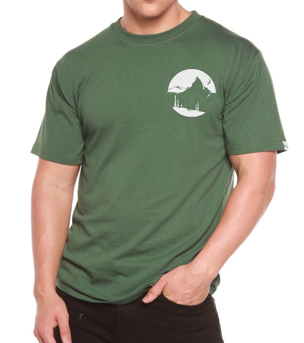 Explore Más Camiseta Estampada de Viscosa de Bambú/Algodón Orgánico para Hombre