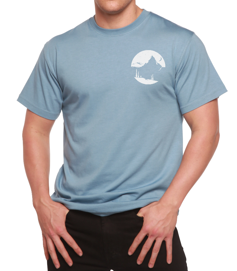 Explore Más Camiseta Estampada de Viscosa de Bambú/Algodón Orgánico para Hombre