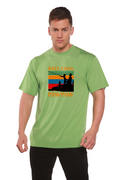 Camiseta estampada de manga corta de viscosa de bambú/algodón orgánico Real Cool Pawpaw para hombre