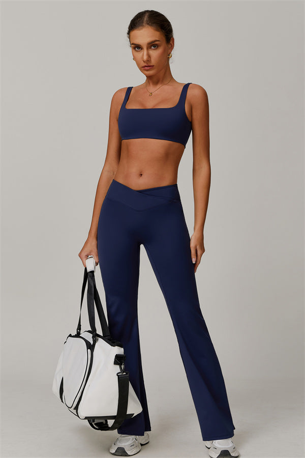 Conjunto de 2 piezas Halo: sujetador deportivo y leggings acampanados
