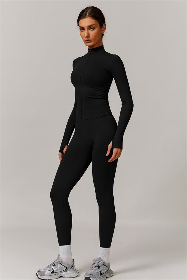 Conjunto de 3 piezas Nova Luxe: chaqueta, sujetador deportivo y leggings