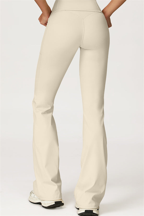 Conjunto de 2 piezas de top corto Glacier y leggings con pernera acampanada