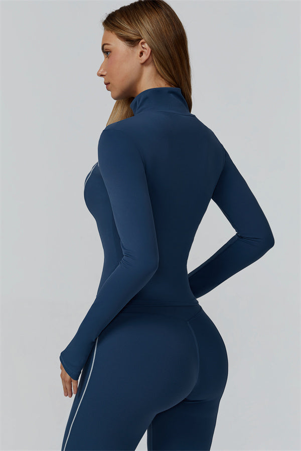 El conjunto de 3 piezas de leggings y sujetador deportivo con cremallera Venus
