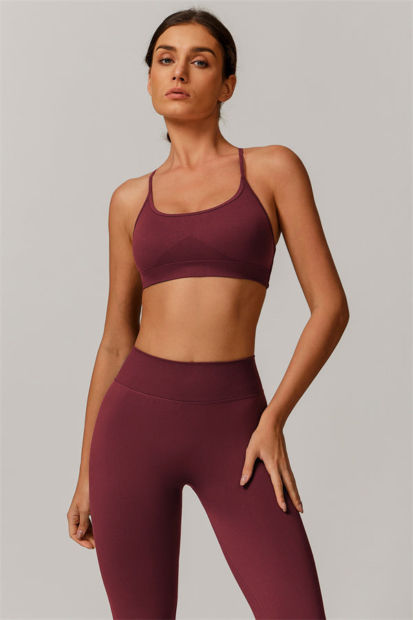 Conjunto de 2 piezas de sujetador deportivo y leggings Nova Luxe