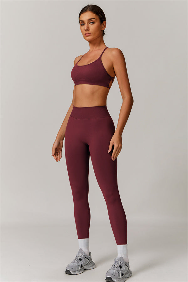 Conjunto de 2 piezas de sujetador deportivo y leggings Nova Luxe