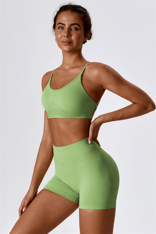 Conjunto de 2 piezas de sujetador deportivo y shorts Nova Luxe