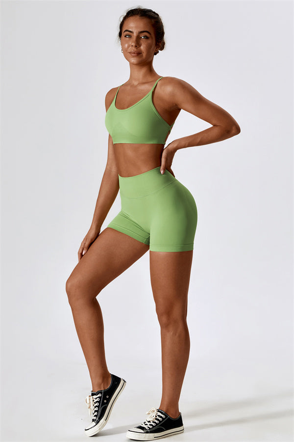 Conjunto de 2 piezas de sujetador deportivo y shorts Nova Luxe
