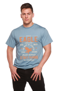 Camiseta gráfica de manga corta Eagle de viscosa de bambú/algodón orgánico para hombre